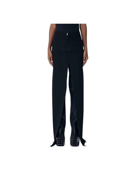 Rick Owens Sliced Maxi Rok in het Blue