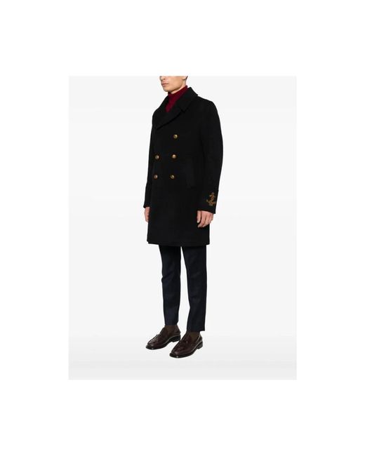 Sealup Double-Breasted Coats in het Black voor heren
