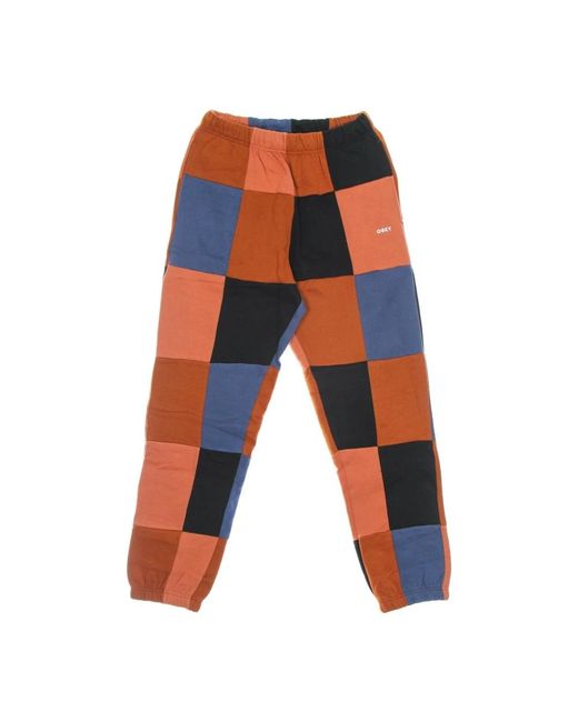 Obey Orange Sweatpants for men