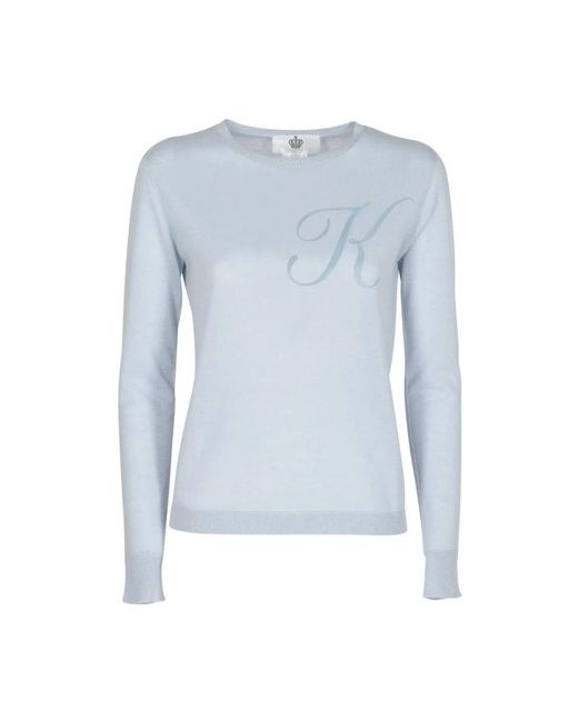 Dee Ocleppo Blue Round-Neck Knitwear