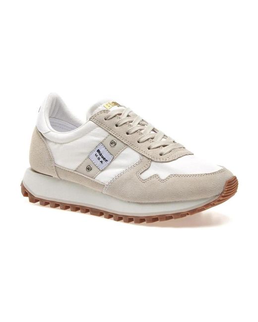 Blauer White Polizei sneaker