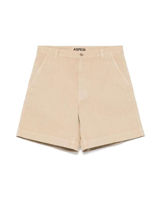 Aspesi Short Shorts in het Natural voor heren
