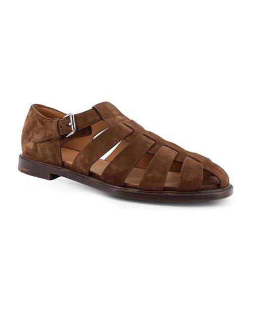 Church's Brown Flat Sandals for men