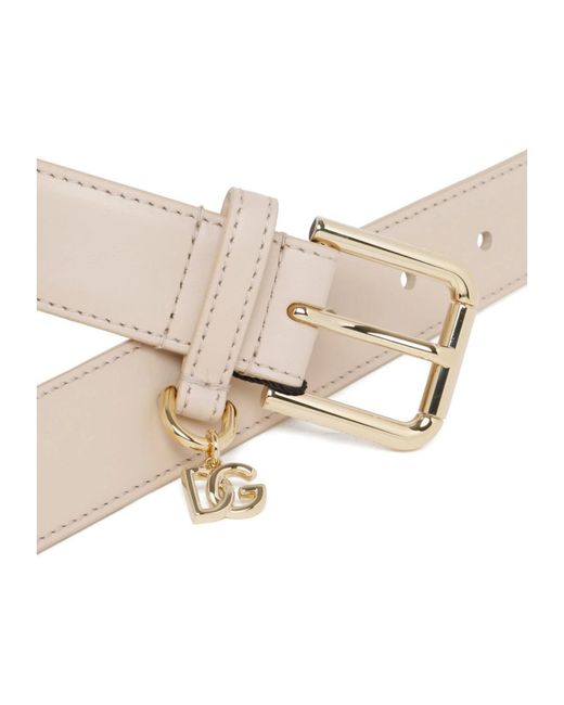 Dolce & Gabbana Natural Light Calfskin Belts