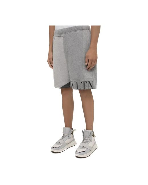 Valentino Gray Casual Shorts for men
