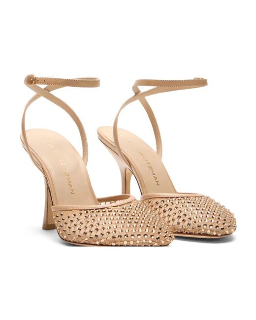 Stuart Weitzman Metallic Bareitall Shine Pump 100
