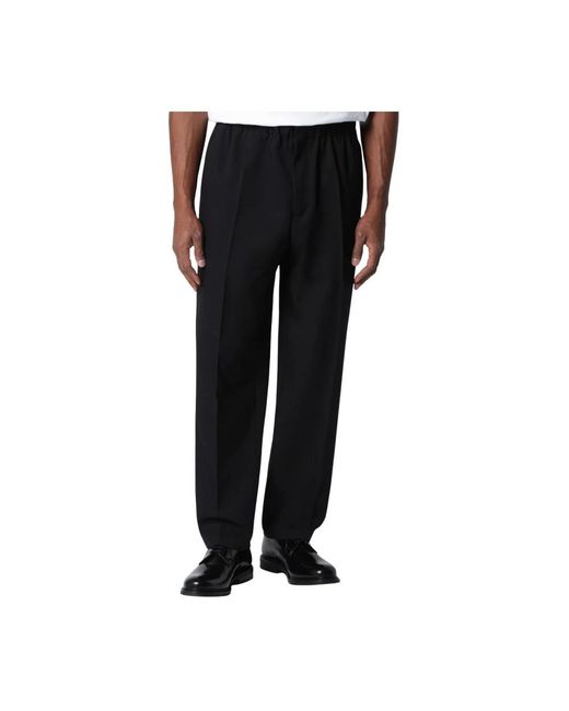 Jil Sander Black Wide Trousers for men