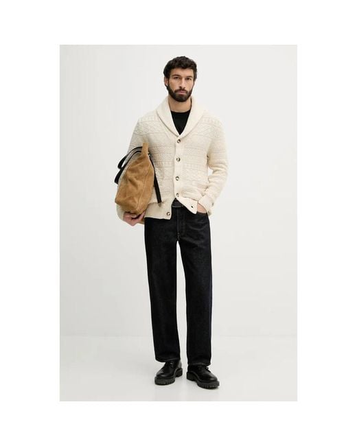 Cardigans di Gant in Natural da Uomo
