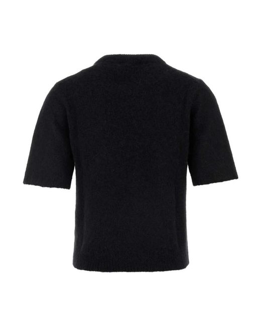Ganni Black Round-Neck Knitwear