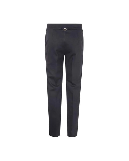 Twinset Blue Slim-Fit Trousers