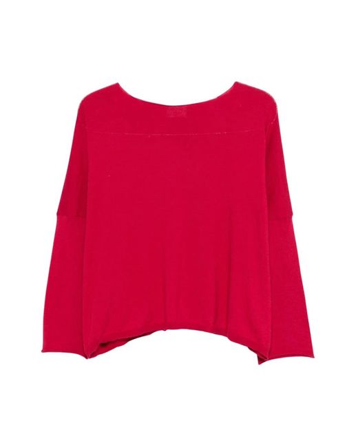 Be You Red Round-Neck Knitwear