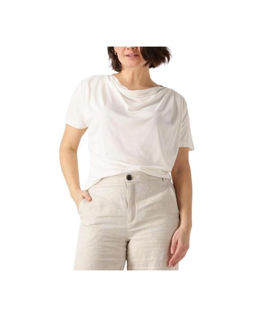 Minus Overhemden ,Wit ,Polyester Soleima T-Shirt in het White