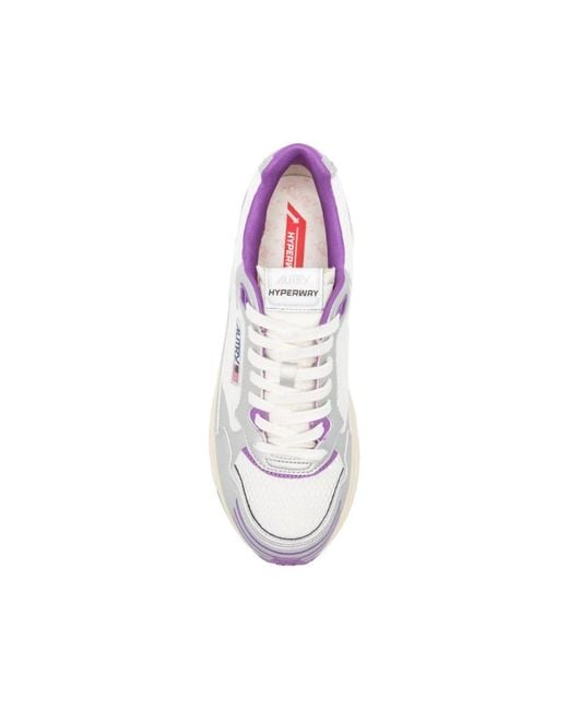 Autry White Hyperway Action Sneakers for men