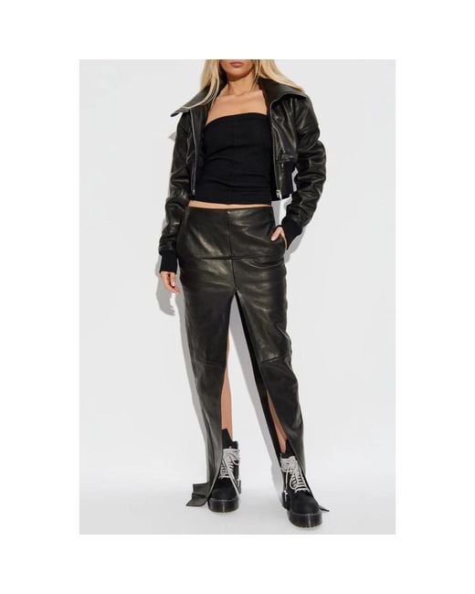 Leather Jackets Rick Owens de color Black