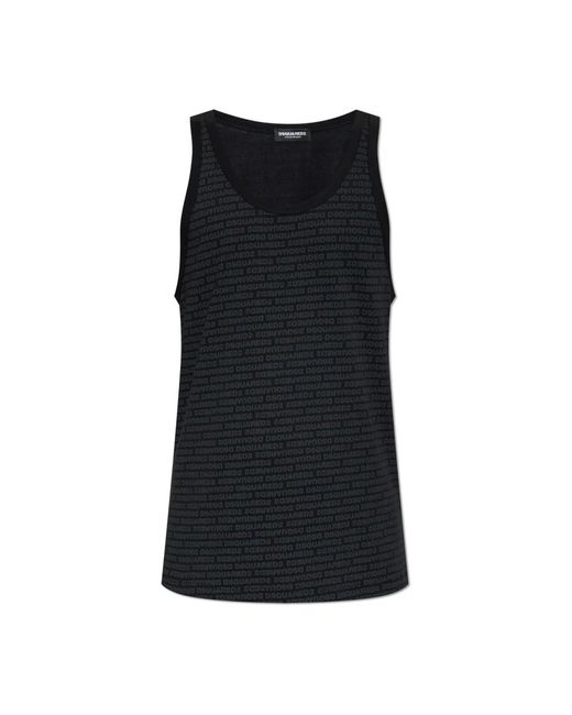 DSquared² Black Sleeveless Tops for men