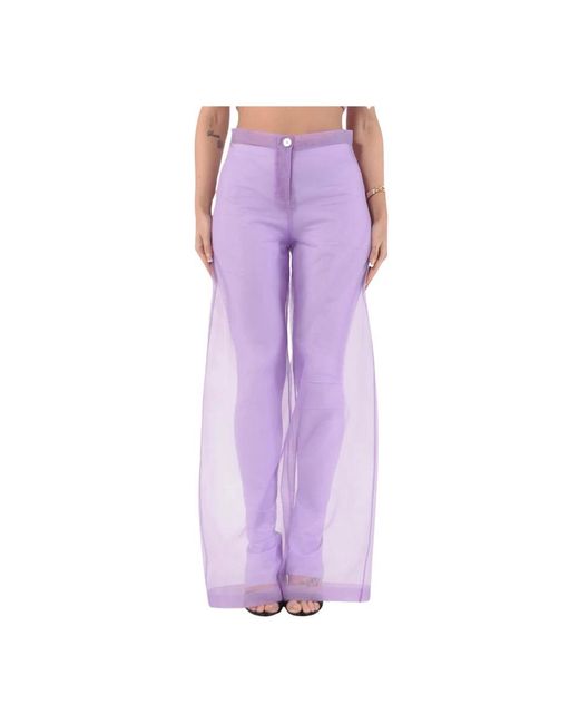 Patrizia Pepe Purple Slim-Fit Trousers