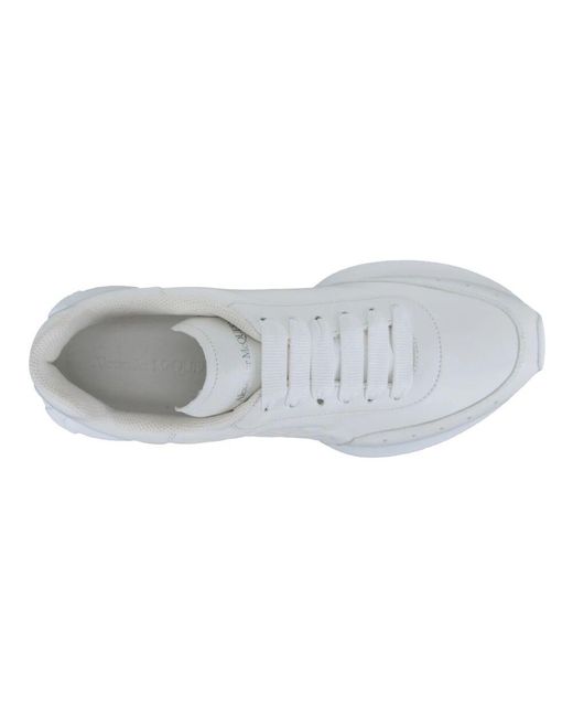 Alexander McQueen Leder schnürsneakers in White für Herren