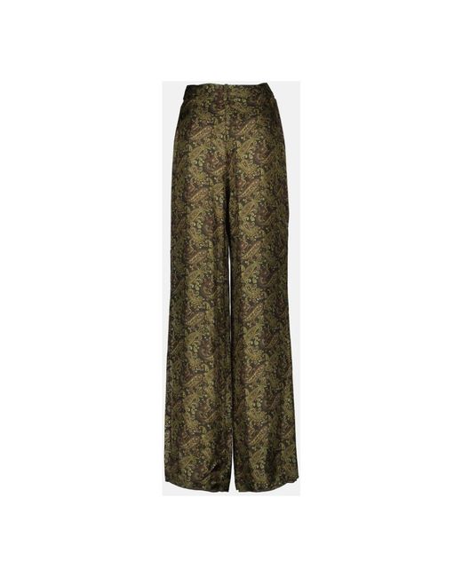 Saint Laurent Green Wide Trousers