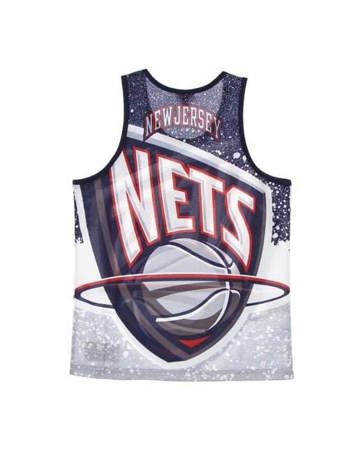 Mitchell & Ness Fitness ,Veelkleurig ,Polyester Nba Jumbotron Mesh Tank Top in het Blue voor heren