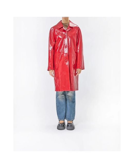Moschino Red Leather Jackets