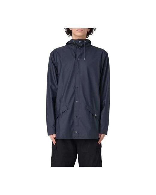 Rains Blue Rain Jackets for men