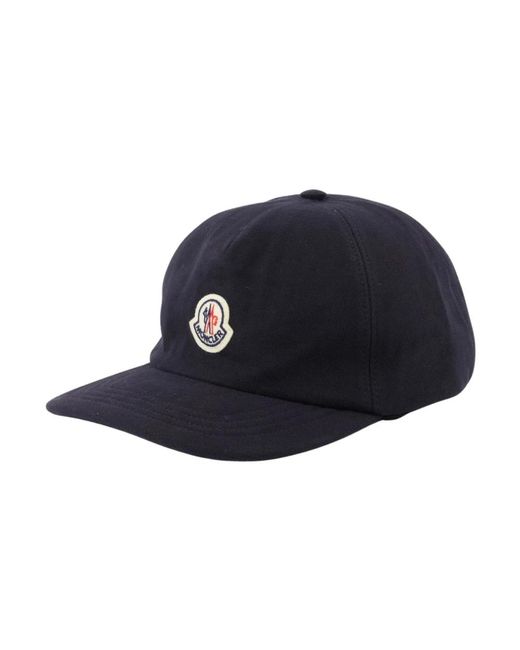 Moncler Logo cap mit klettverschluss in Blue für Herren