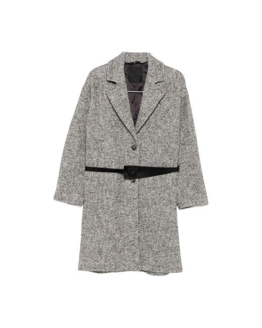 Liu Jo Gray Single-Breasted Coats