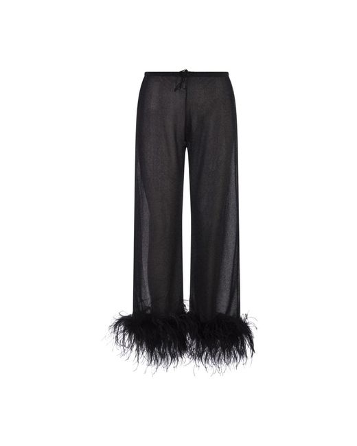 Wide trousers Oseree de color Black