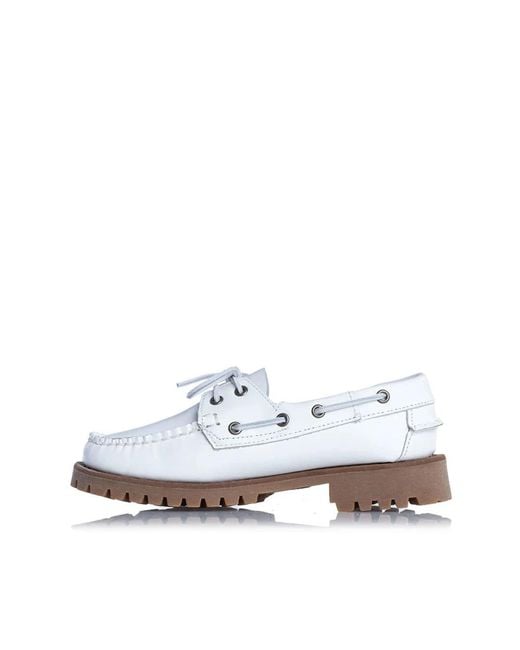 Sebago White Boat Shoes