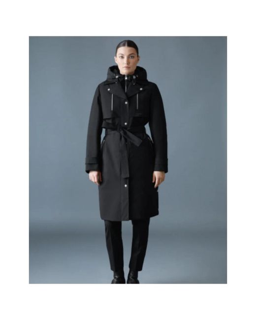 Mackage Lange Trenchcoat in het Black