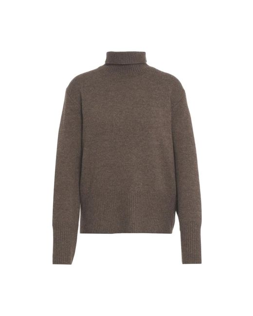 Second Female Truien & Vesten ,Bruin ,Wol Elegante Marrone Gebreide Kleding Aw 25 in het Gray