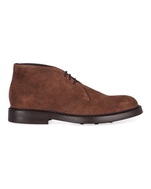Doucal's Brown Lace-Up Boots for men
