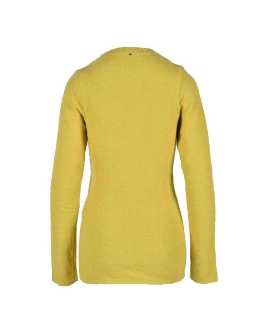 Sportmax Yellow Round-Neck Knitwear
