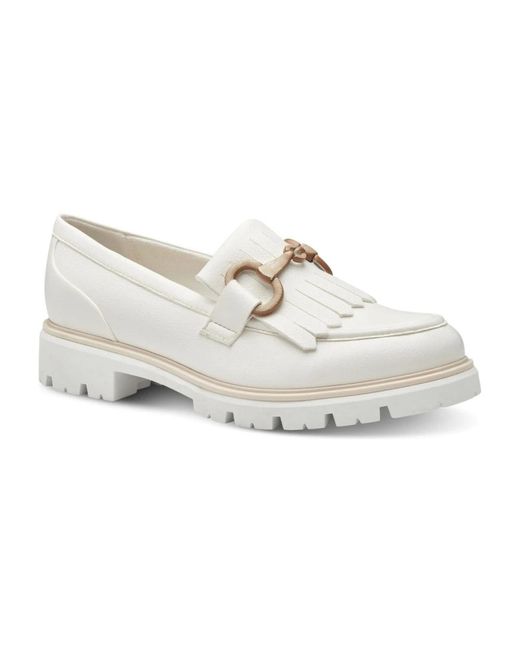 Marco Tozzi White Loafers