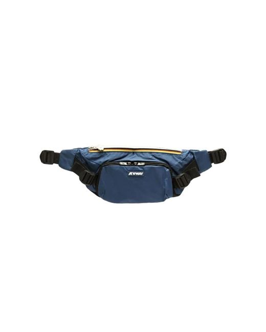 K-Way Blue Kompakte Und Vielseitige Nylon-Schultertasche