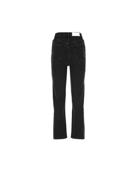 Re/done Black Straight Fit Jeans