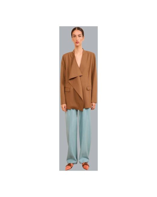Ulla Johnson Brown Zehra Draped Jacket