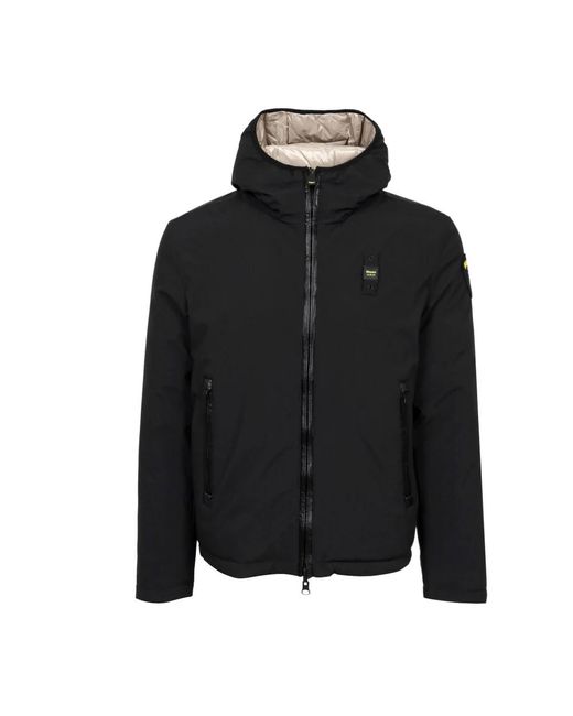 Down Jackets Blauer de hombre de color Black