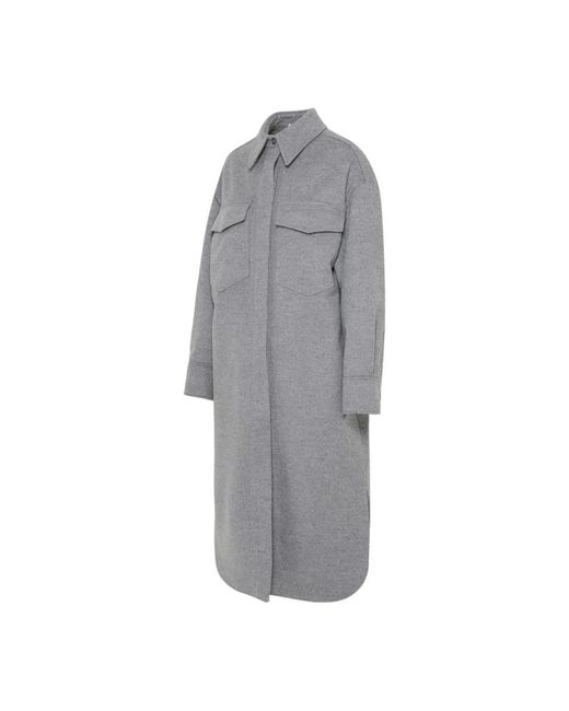 Stella McCartney Gray Single-Breasted Coats