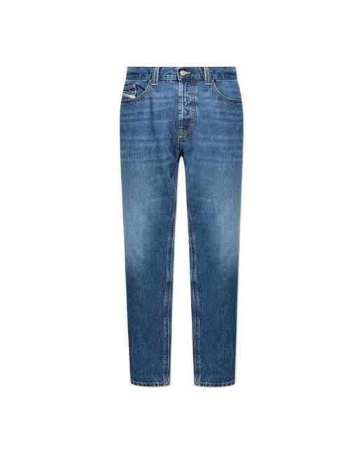 DIESEL Blue Straight Jeans for men