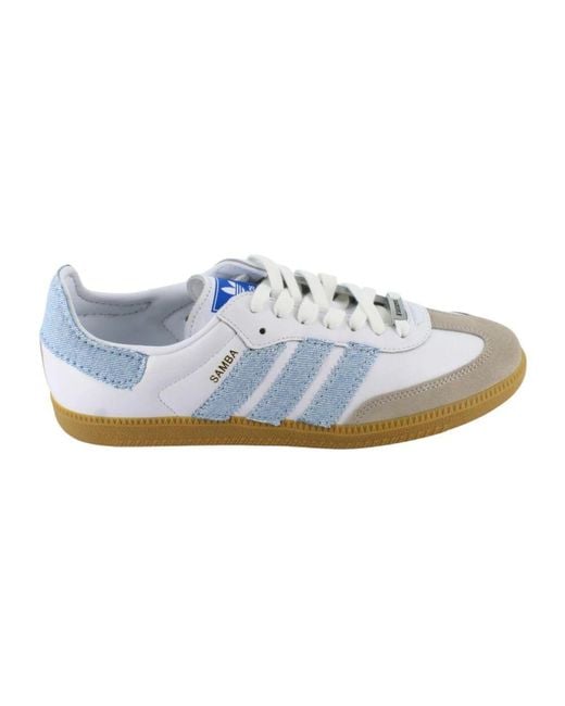 Adidas Weiße Sneakers Samba Fabrics Jeans in Blue für Herren