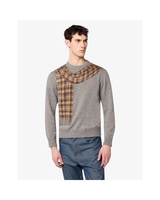 Moschino Brown Round-Neck Knitwear for men