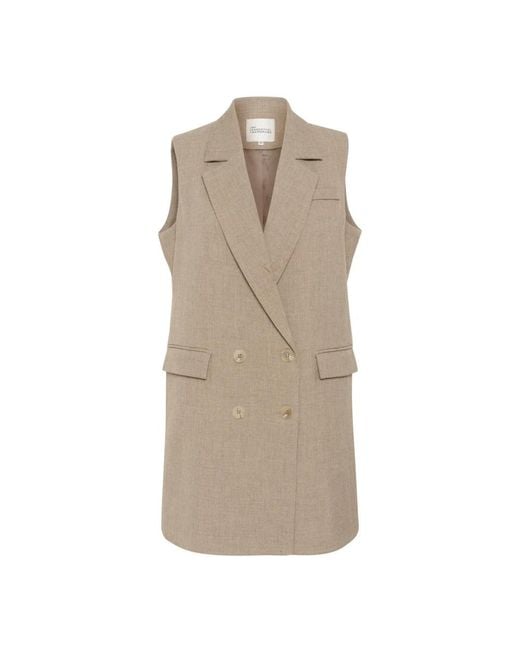 My Essential Wardrobe Vests in het Natural