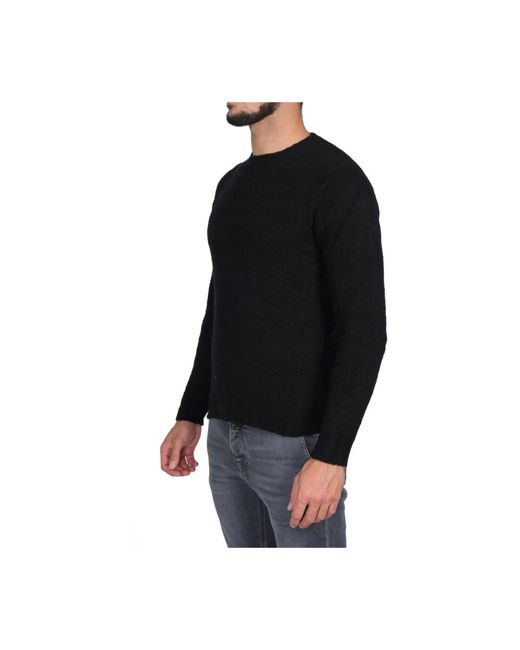 FILIPPO DE LAURENTIIS Black Round-Neck Knitwear for men