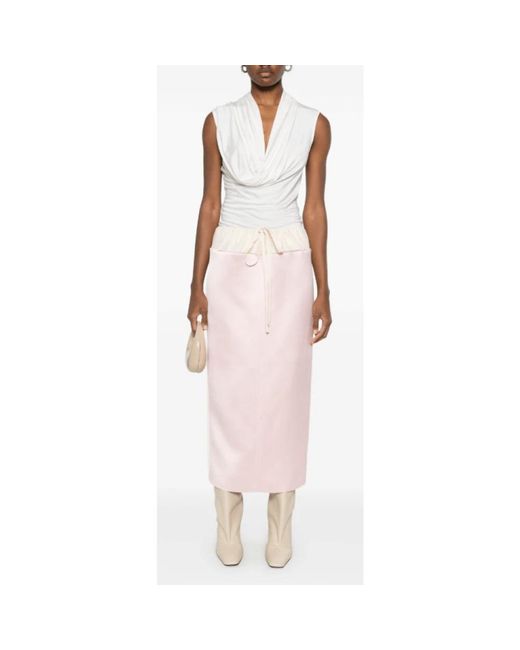 Khaite Pink Midi Skirts