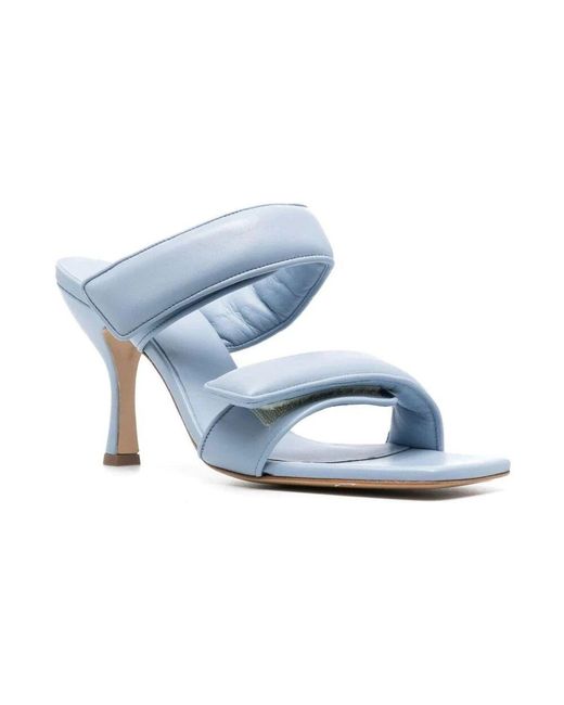Gia Borghini Blue Heeled Mules