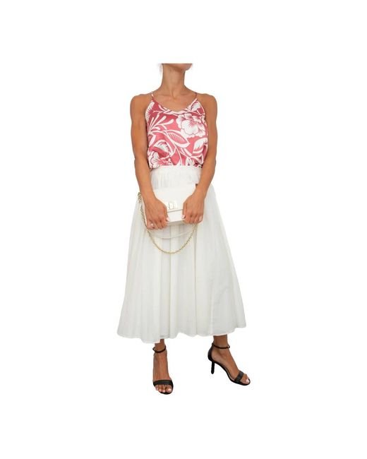 iBlues White Midi Skirts