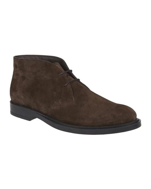 Tod's Brown Lace-Up Boots for men