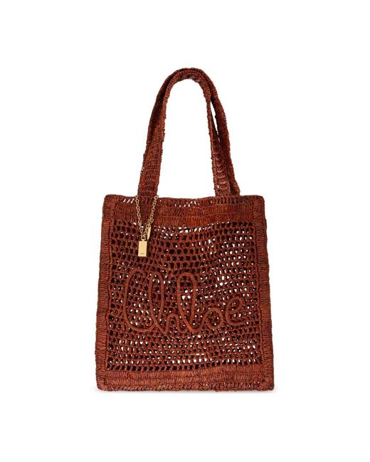 Chloé Red Shopping Bags