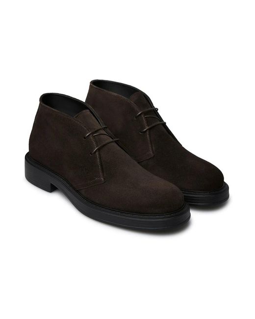 Fabi Dunkelbraune Veloursleder Stiefeletten in Black für Herren